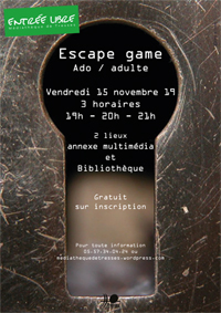 2019 Escape game affiche A3